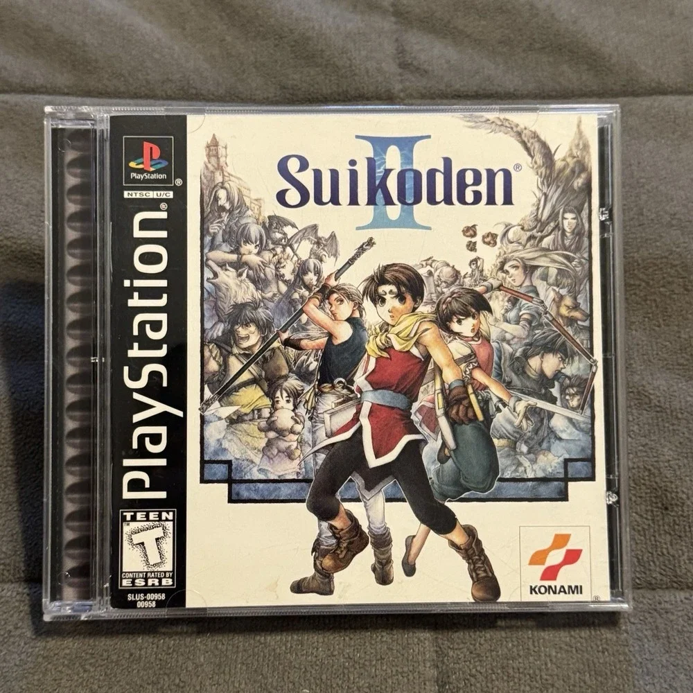 Suikoden II 2 Playstation PS1 CIB Manual & Reg Card Black Label  Excellent Cond.